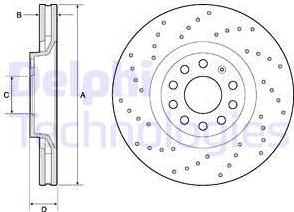 Delphi BG4086 - Brake Disc autospares.lv