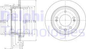 Delphi BG4082C - Brake Disc autospares.lv