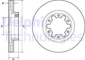 Delphi BG4039 - Brake Disc autospares.lv