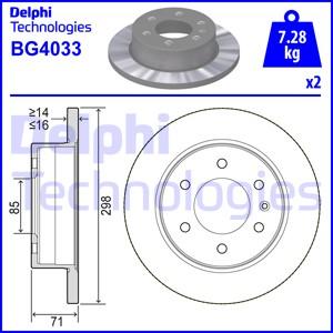 Delphi BG4033 - Brake Disc autospares.lv