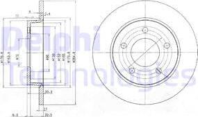 Delphi BG4025 - Brake Disc autospares.lv