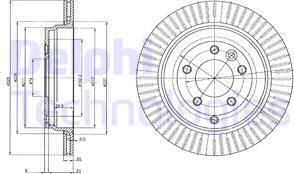 Delphi BG4020C-18B1 - Brake Disc autospares.lv