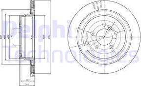 Delphi BG4021C - Brake Disc autospares.lv