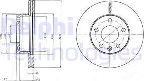 Delphi BG4022 - Brake Disc autospares.lv