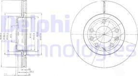 Delphi BG4141 - Brake Disc autospares.lv