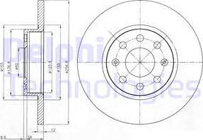 Delphi BG4155 - Brake Disc autospares.lv