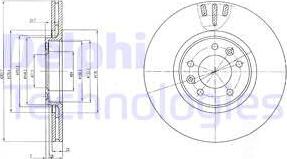 Delphi BG4150 - Brake Disc autospares.lv