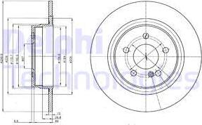 Delphi BG4153C-18B1 - Brake Disc autospares.lv