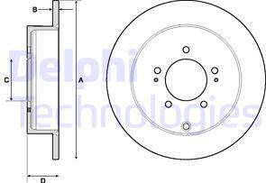 Delphi BG4161C - Brake Disc autospares.lv