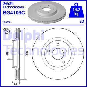 Delphi BG4109C-18B1 - Brake Disc autospares.lv