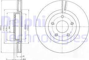 Delphi BG4109 - Brake Disc autospares.lv