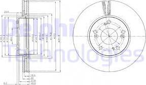 Delphi BG4119 - Brake Disc autospares.lv