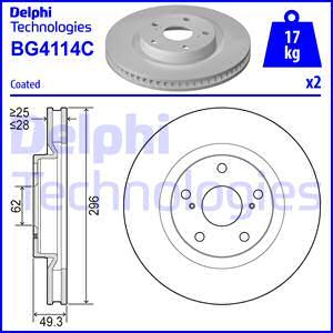 Delphi BG4114C-18B1 - Brake Disc autospares.lv