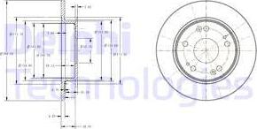 Delphi BG4118C - Brake Disc autospares.lv