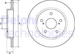 Delphi BG4183 - Brake Disc autospares.lv