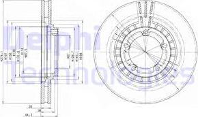 Delphi BG4134 - Brake Disc autospares.lv