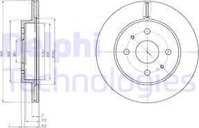 Delphi BG4128 - Brake Disc autospares.lv