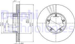 Delphi BG4173 - Brake Disc autospares.lv