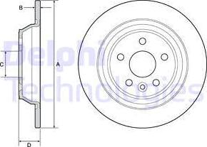 Delphi BG4804C - Brake Disc autospares.lv