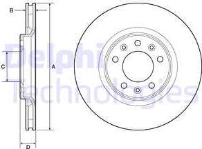 Delphi BG4806C - Brake Disc autospares.lv