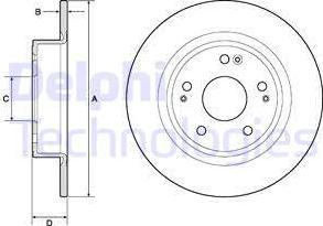 Delphi BG4801C - Brake Disc autospares.lv