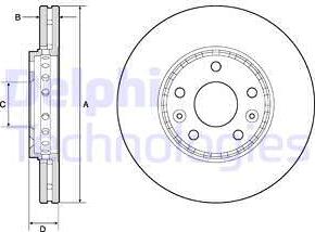 Delphi BG4815C - Brake Disc autospares.lv