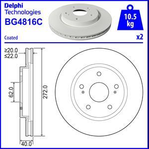 Delphi BG4816C - Brake Disc autospares.lv