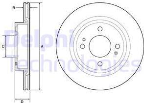 Delphi BG4830C - Brake Disc autospares.lv