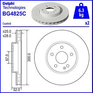 Delphi BG4825C - Brake Disc autospares.lv