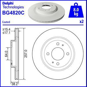 Delphi BG4820C - Brake Disc autospares.lv