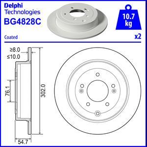 Delphi BG4828C-18B1 - Brake Disc autospares.lv