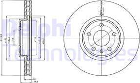 Delphi BG4346 - Brake Disc autospares.lv