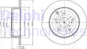 Delphi BG4303 - Brake Disc autospares.lv