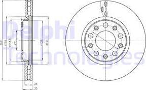 Delphi BG4314 - Brake Disc autospares.lv