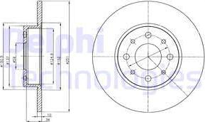 Delphi BG4312 - Brake Disc autospares.lv