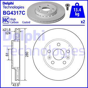 Delphi BG4317C - Brake Disc autospares.lv