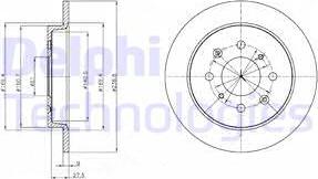 Delphi BG4334C-18B1 - Brake Disc autospares.lv