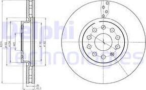 Delphi BG4330 - Brake Disc autospares.lv