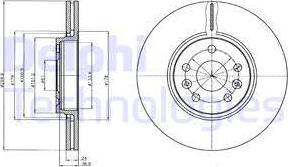 Delphi BG4338C - Brake Disc autospares.lv