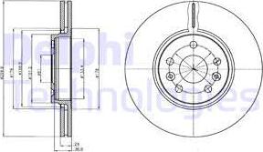 Delphi BG4338 - Brake Disc autospares.lv