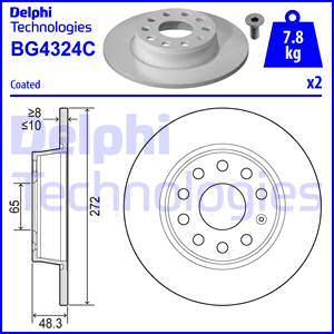 Delphi BG4324C-18B1 - Brake Disc autospares.lv