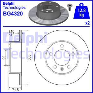 Delphi BG4320 - Brake Disc autospares.lv