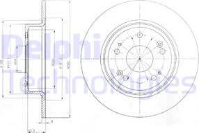 Delphi BG4249 - Brake Disc autospares.lv