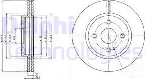 Delphi BG4254C - Brake Disc autospares.lv