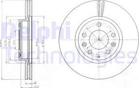 Delphi BG4255C-18B1 - Brake Disc autospares.lv