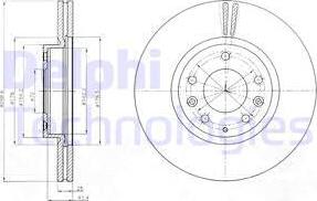 Delphi BG4255 - Brake Disc autospares.lv