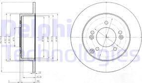 Delphi BG4260 - Brake Disc autospares.lv