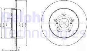 Delphi BG4201C - Brake Disc autospares.lv