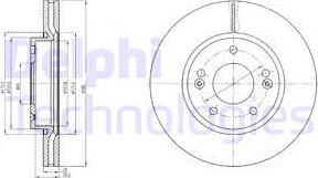 Delphi BG4281 - Brake Disc autospares.lv