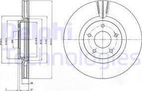 Delphi BG4231C - Brake Disc autospares.lv